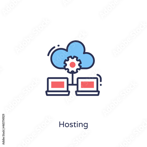 Hosting icon in vector. Logotype
