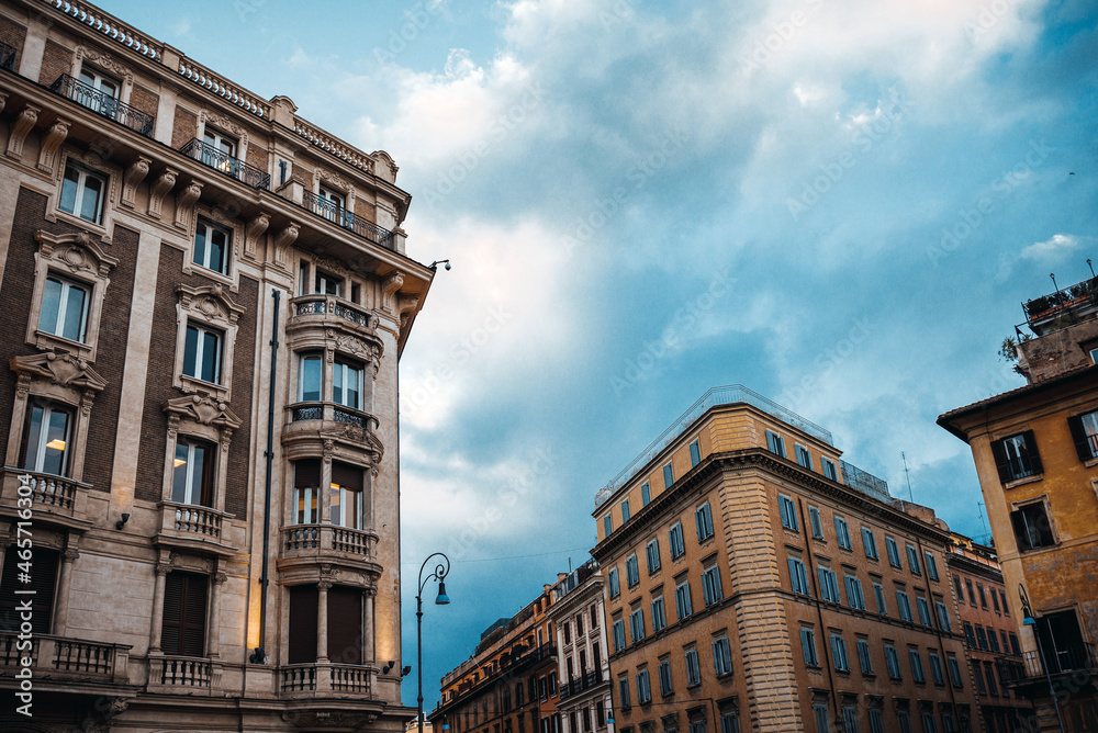 Fototapeta premium Antique building view in Rome, ITALY