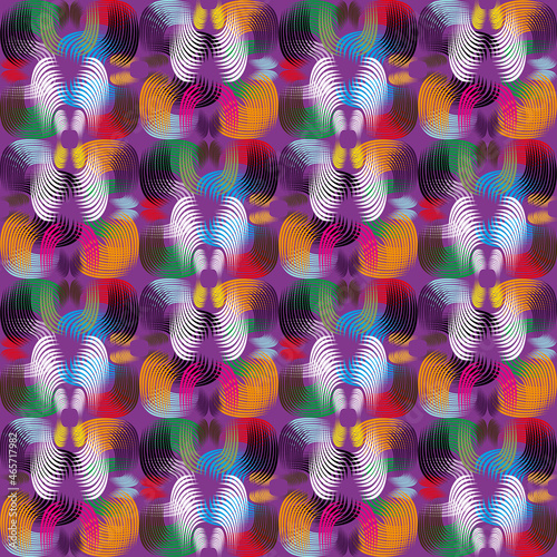 geometric abstract seamless pattern in graffiti style for your design