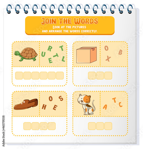 Spelling word game template