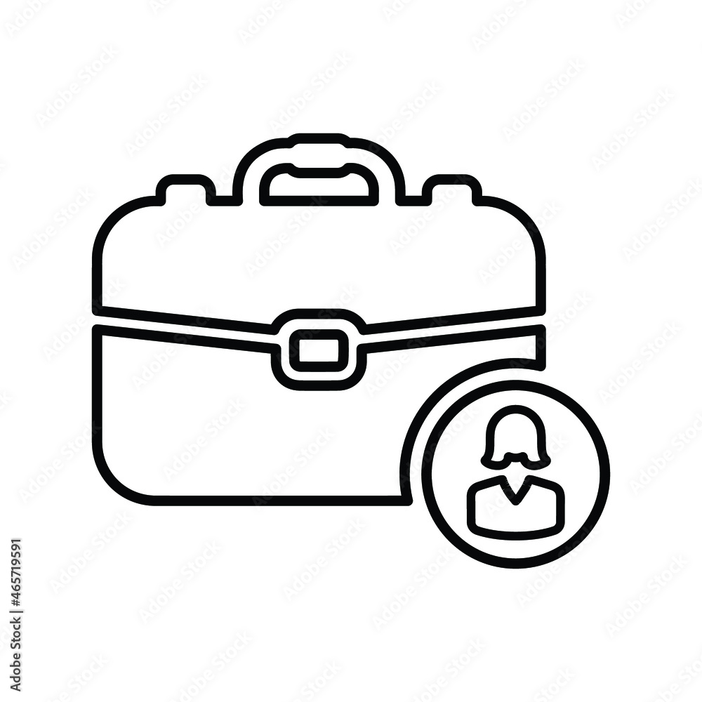 Business, woman, official, trade outline icon. Line art design. Business, woman, official, trade outline icon. Line art design.