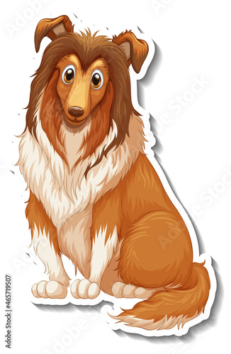 Shetland Sheepdog cartoon sticker