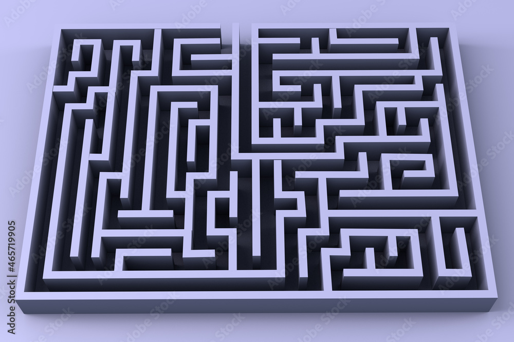 Maze Concept 3D Render Maze Concept 3D Render
