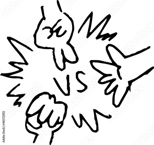 子供が描いたじゃんけんの落書き 