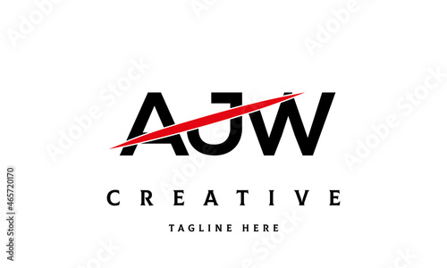 AJW creative three latter logo vector