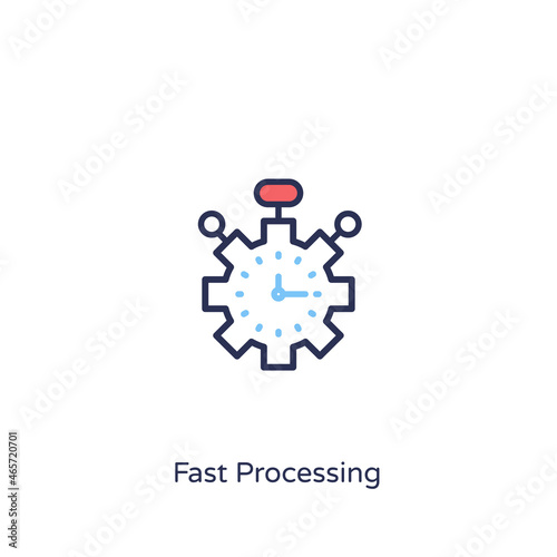 Fast Processing icon in vector. Logotype