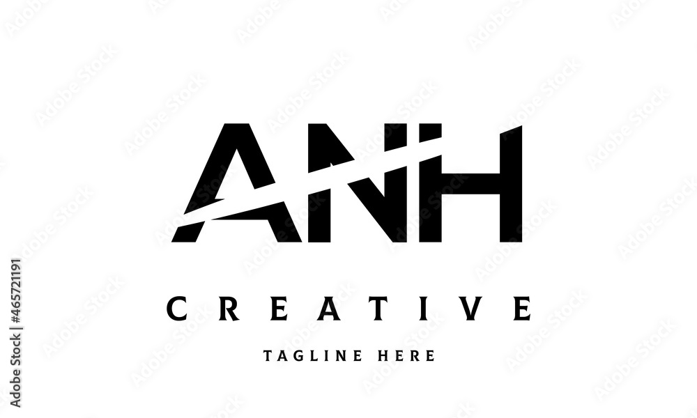 ANH creative three latter logo vector ANH creative three latter logo vector