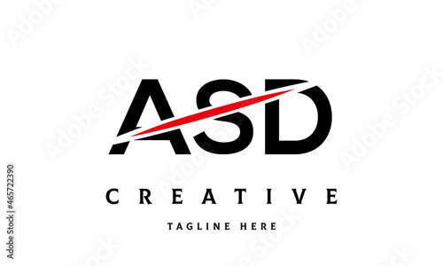 ASD creative three latter logo vector
