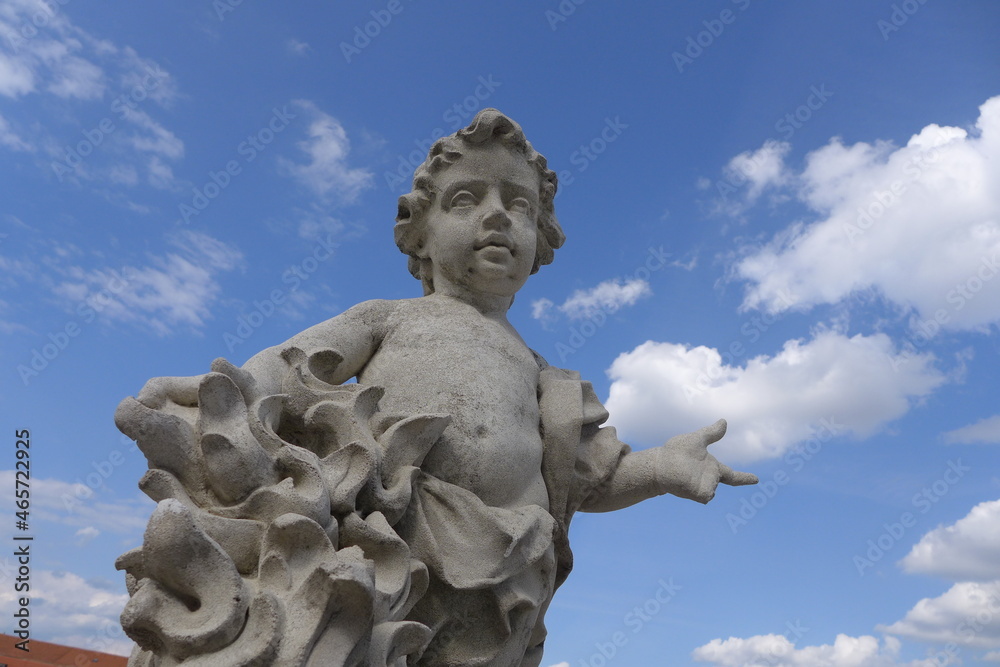 Stone statue of Cupid in the park, Bratislava, Slovakia