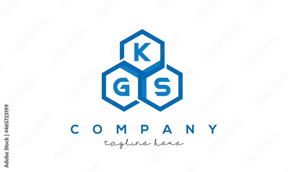 KGS letters design logo with three polygon hexagon logo vector template KGS letters design logo with three polygon hexagon logo vector template