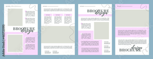 Vector template. Eight pages. Brochure template geometric pattern, smooth lines