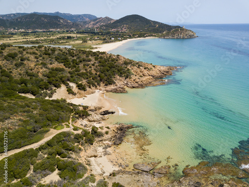 Sardegna panoramica aerea della costa