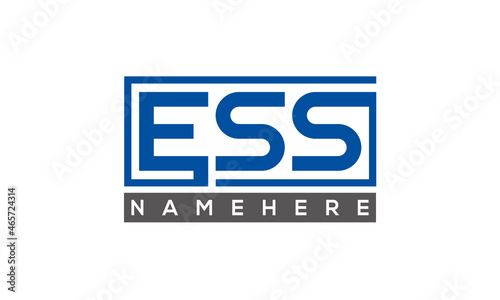 ESS Letters Logo With Rectangle Logo Vector © PIARA KHATUN