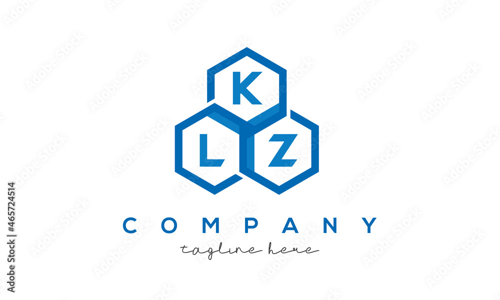 KLZ letters design logo with three polygon hexagon logo vector template KLZ letters design logo with three polygon hexagon logo vector template