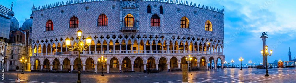 The Doge's Palace in Venice at sunrise