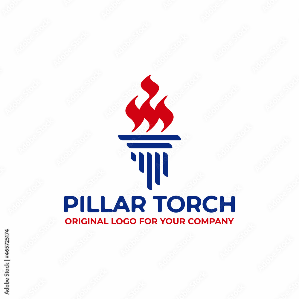 Torch logo design template.