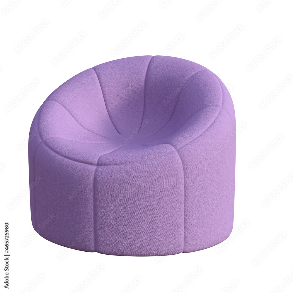 pink pillow isolated on white
