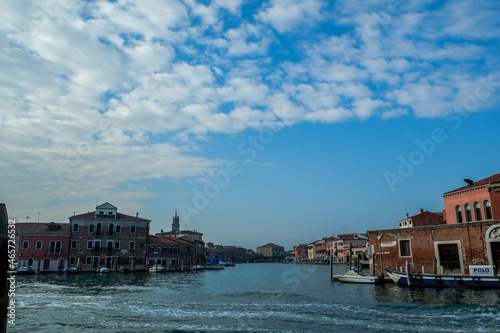 The entrance channel to the city of Murano in the Venetian lagoon