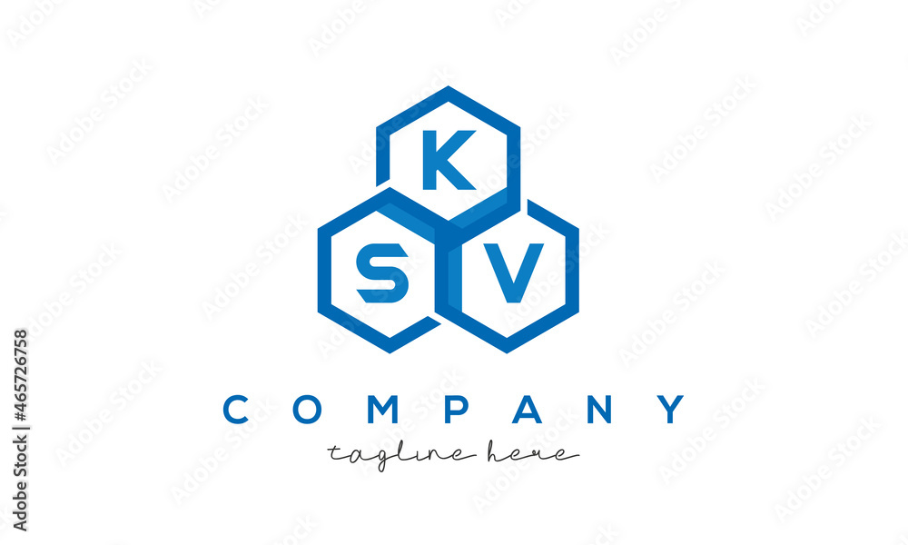 KSV letters design logo with three polygon hexagon logo vector template KSV letters design logo with three polygon hexagon logo vector template