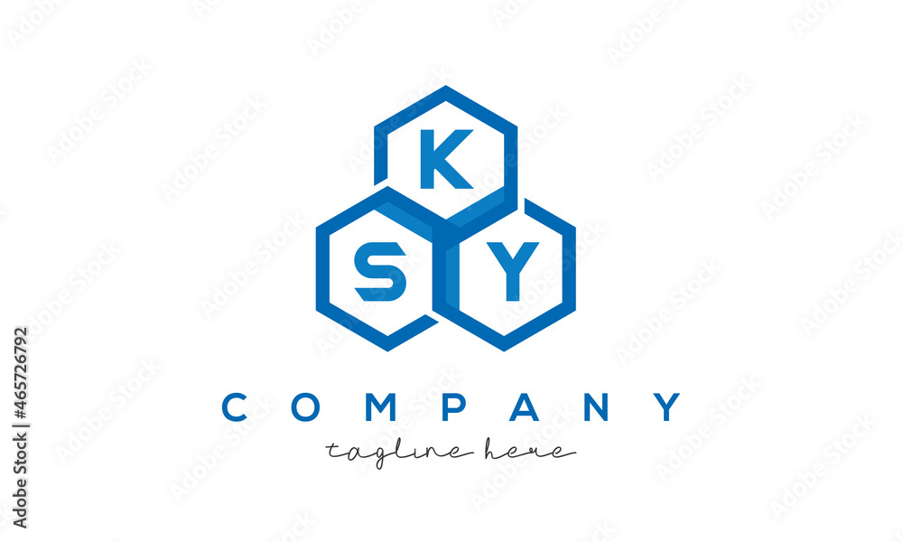 KSY letters design logo with three polygon hexagon logo vector template KSY letters design logo with three polygon hexagon logo vector template