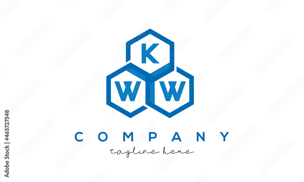 KWW letters design logo with three polygon hexagon logo vector template KWW letters design logo with three polygon hexagon logo vector template