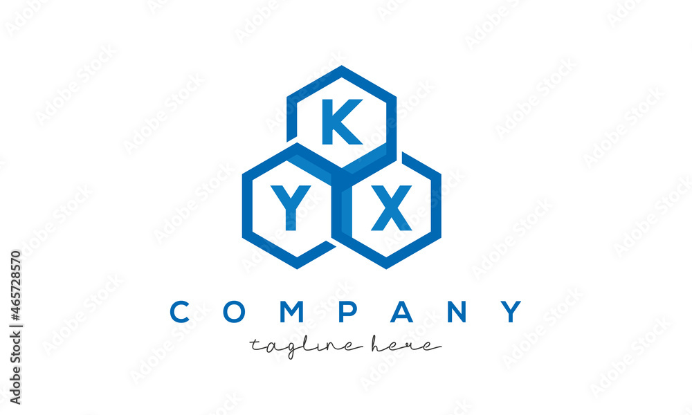 KYX letters design logo with three polygon hexagon logo vector template KYX letters design logo with three polygon hexagon logo vector template