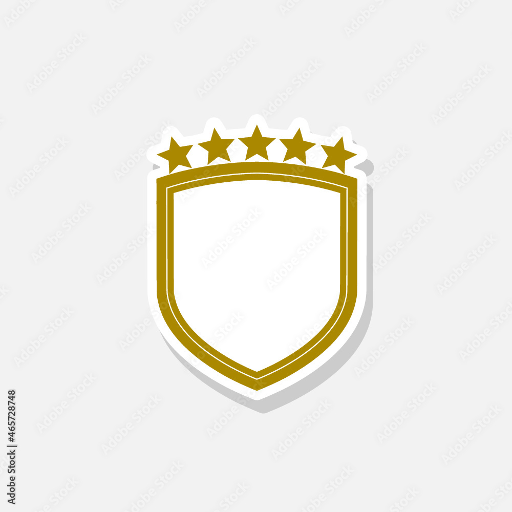 Obraz premium Shield, guard sticker icon isolated on white background