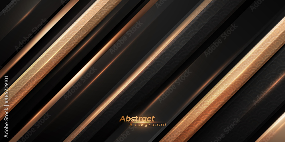 Obraz premium Abstract 3d luxury black background.