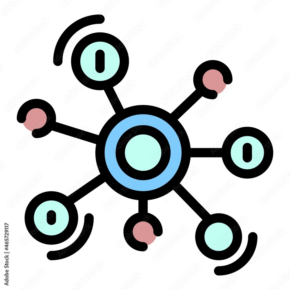 Vitamins nutrients icon. Outline vitamins nutrients vector icon color flat isolated