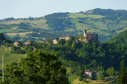 Rural landscape along the road from Gombola to Serramazzoni  Emilia-Romagna.