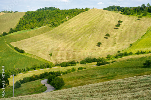 Rural landscape along the road from Sassuolo to Serramazzoni  Emilia-Romagna.