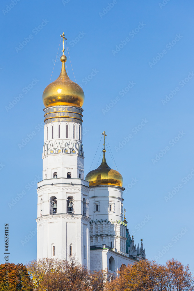 Ivan Great Bell Tower , church tower inside Moscow Kremlin complex