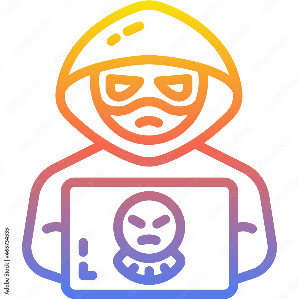Naklejka premium hacker gradient icon