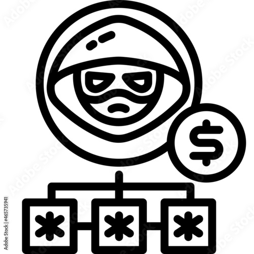 robbery line icon