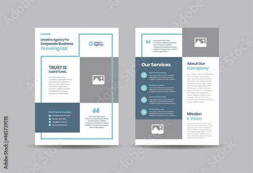 Corporate Business Flyer Design or Handout and leaflet design or Marketing sheet Brochure Design