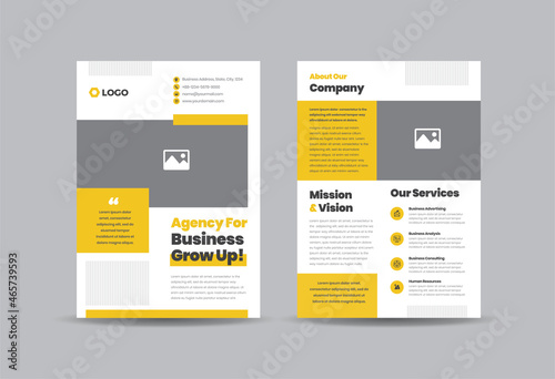 Corporate Business Flyer Design or Handout and leaflet design or Marketing sheet Brochure Design