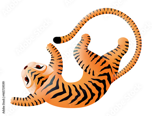 Fototapeta Naklejka Na Ścianę i Meble -  Chinese year symbol. Cartoon tiger print design