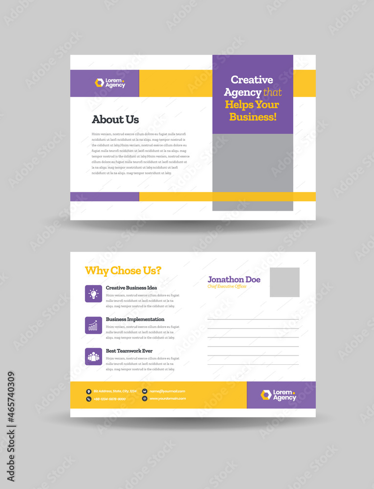 Corporate Business Postcard Design or Save The Date Invitation Card  or Direct Mail EDDM Design 