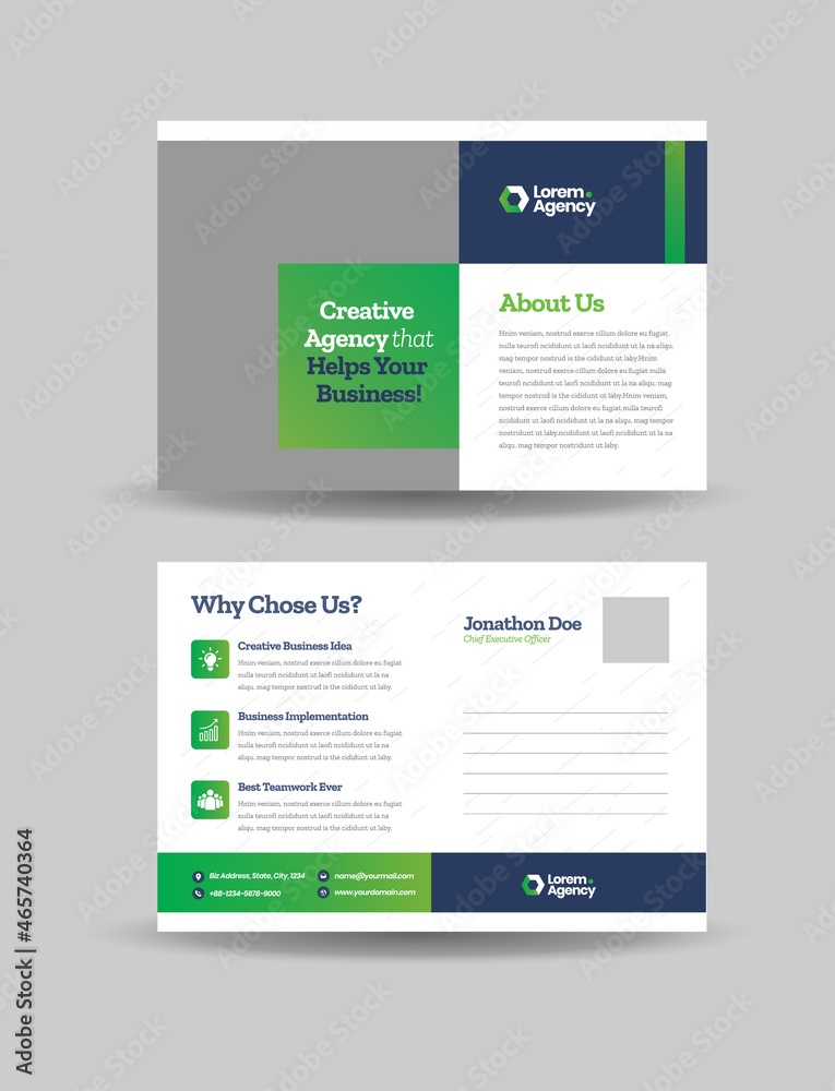 Corporate Business Postcard Design or Save The Date Invitation Card  or Direct Mail EDDM Design 