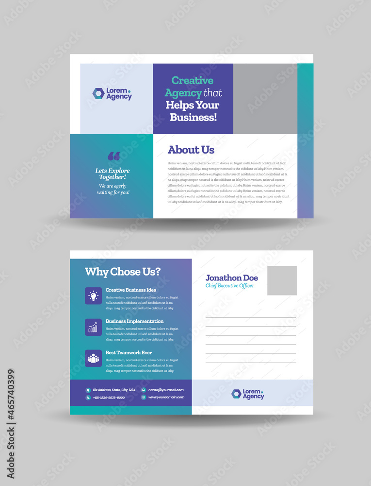 Corporate Business Postcard Design or Save The Date Invitation Card  or Direct Mail EDDM Design 