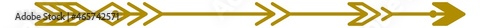 Decorative text divider. Golden art deco arrow