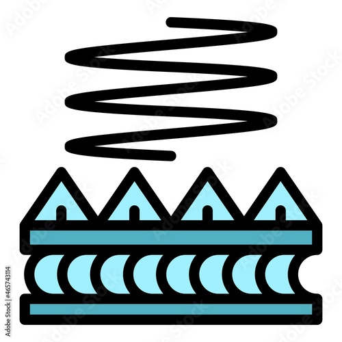 Soundproofing icon. Outline soundproofing vector icon color flat isolated