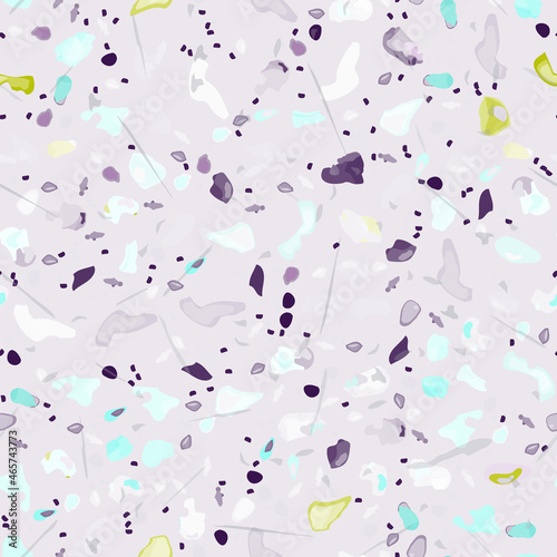 Terrazzo Texture Vector. Flooring Seamless Pattern