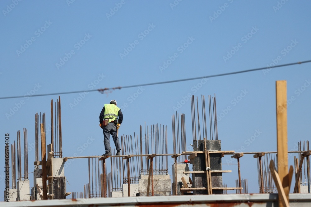 construction worker on a construction site construction worker on a construction site