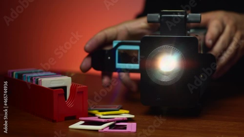 filmoscope.  equipment for show . Light technology 