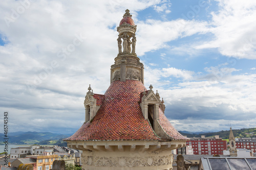 Dome of the Moreno tower in Ribadeo, Galicia