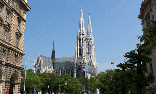 Austria Vienna Vow Church on a sunny summer day 