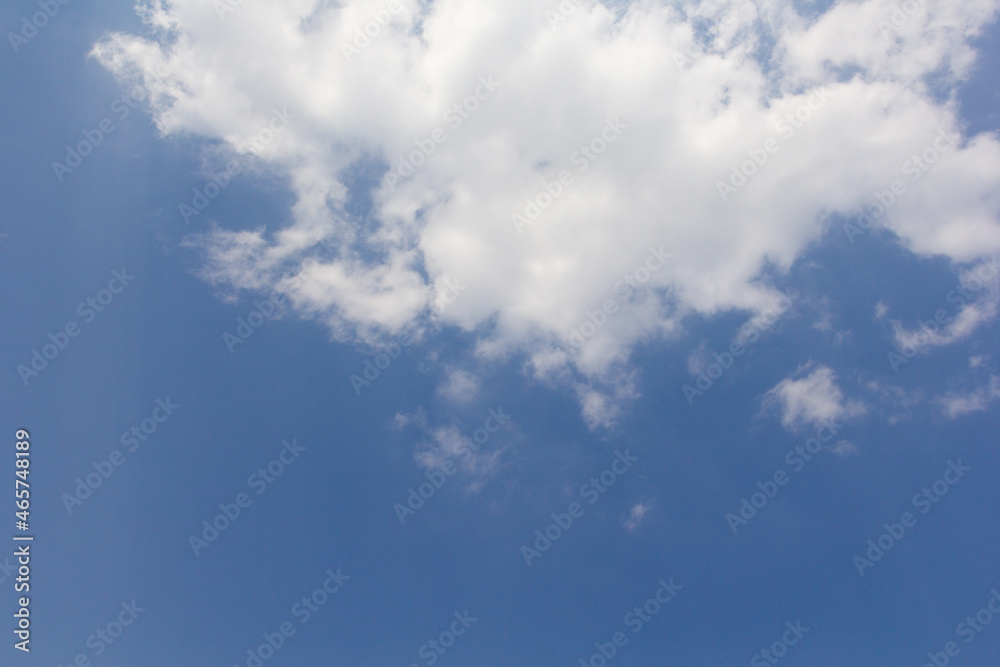 White clouds on blue sky