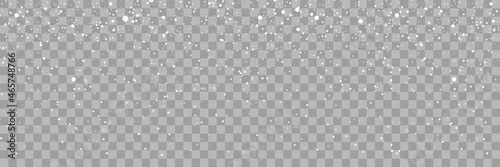 Snow falling. Snow. Efect falling snow. Realistic snow overlay background. Snowfall, snowflakes in different shapes and forms.