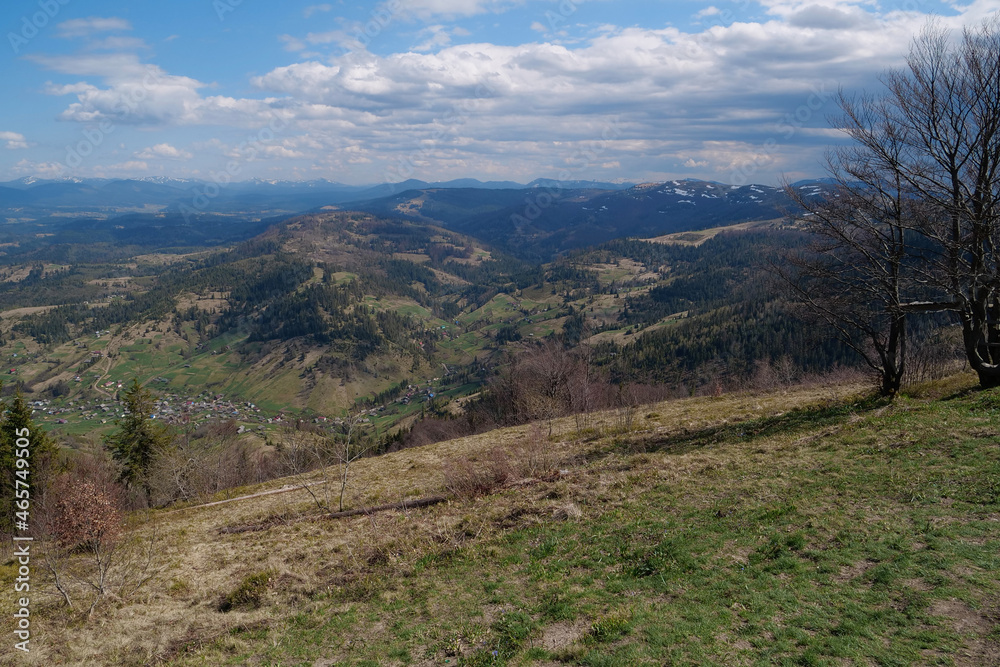 View of Carpathian Mountains in Ukraine